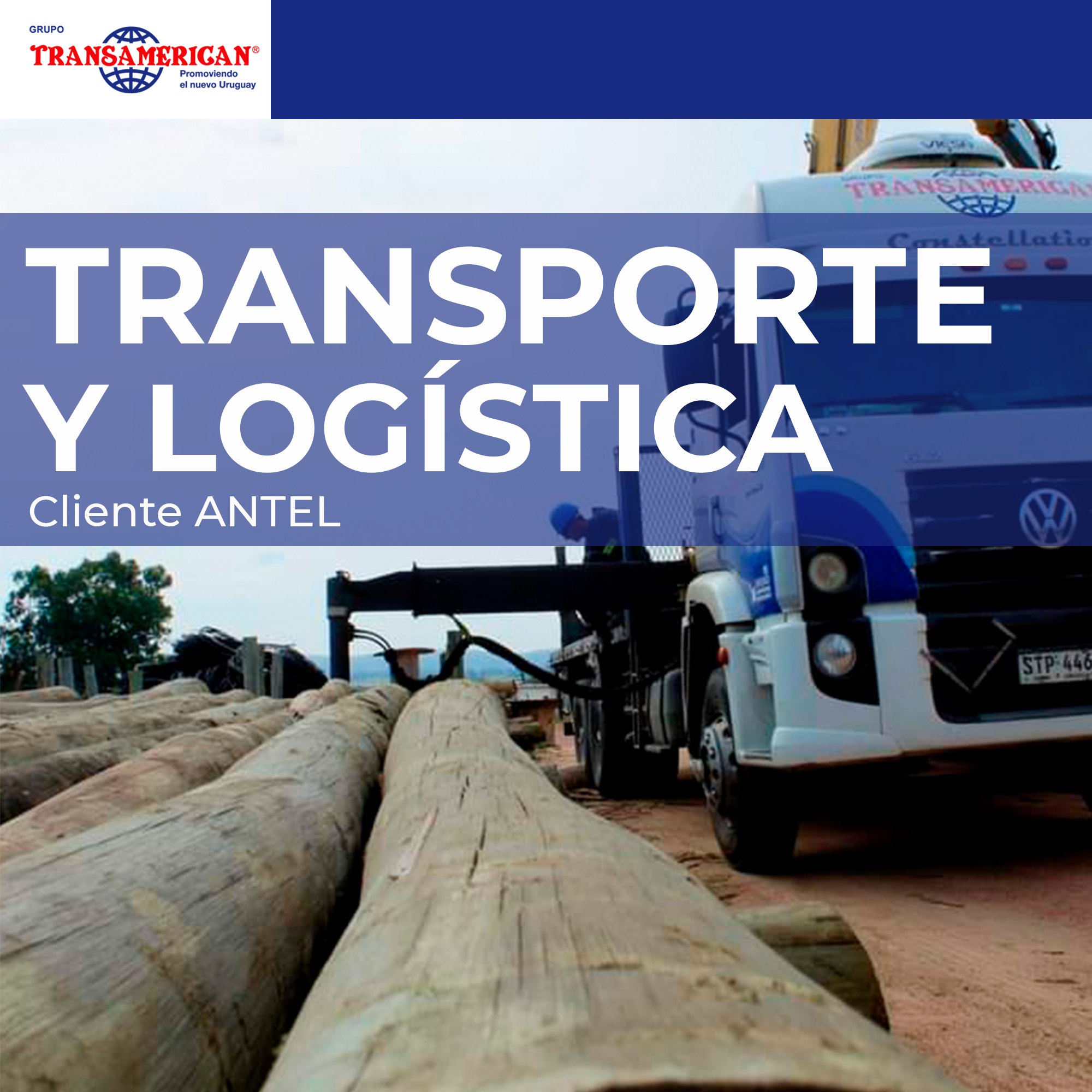 Servicios a empresas públicas: transporte de columnas, postes y materiales